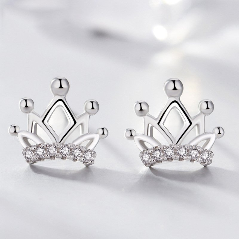 Crown earrings women's temperament personality cold earrings jewelry fashion earrings