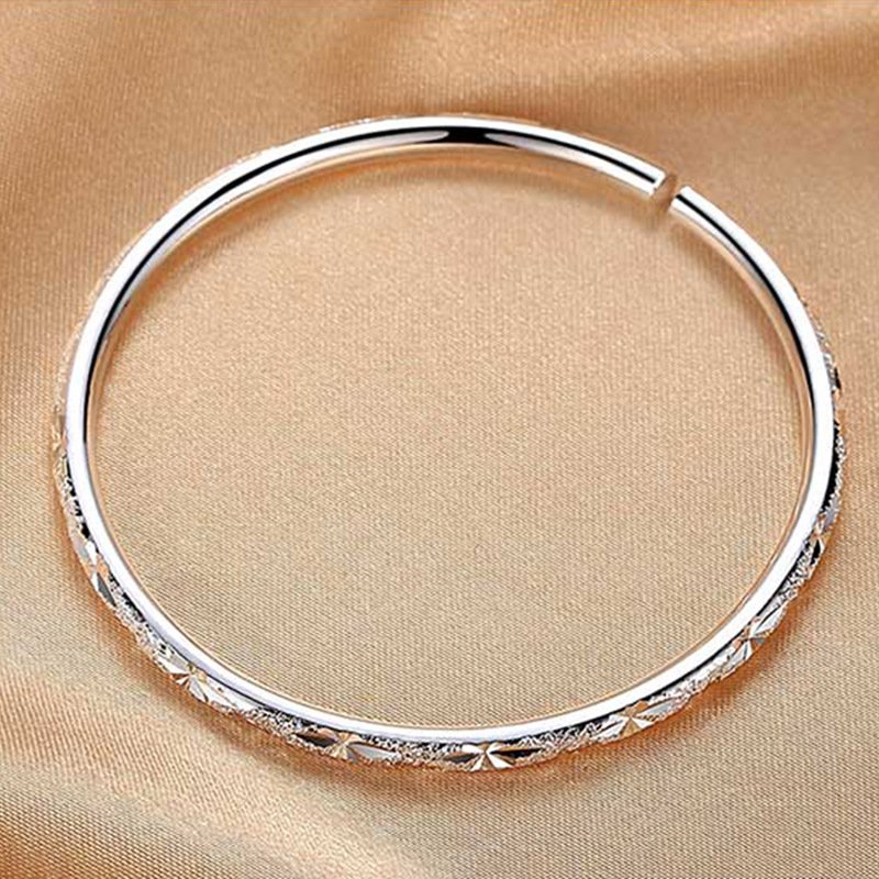 Bracelet female silver gypsophila thin circle open adjustable bracelet for girlfriend gift