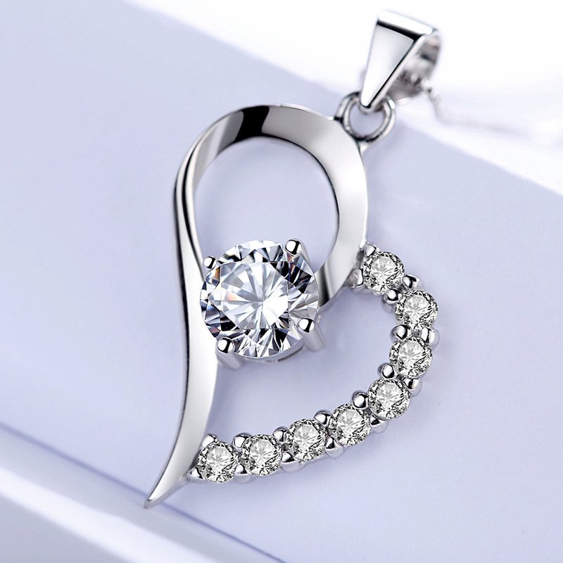 925 silver love pendant women's heart-shaped pendant eight hearts and eight arrows diamond necklace jewelry jewelry