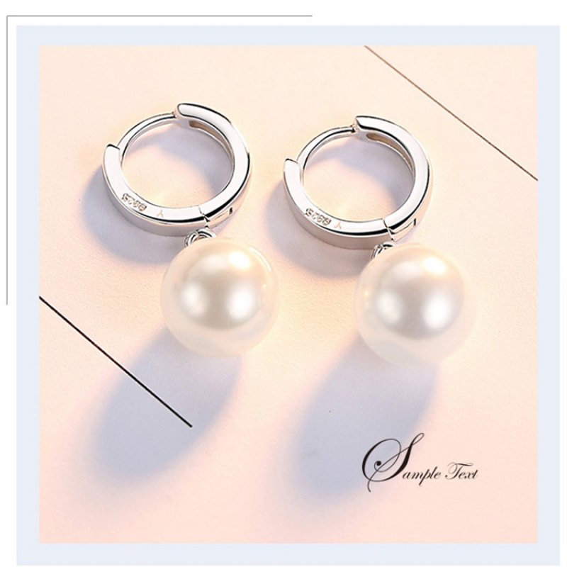 Trendy rubber bead ear buckle earrings women's mid-length style temperament earrings simple ear jewelry