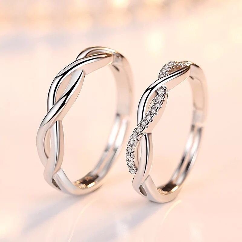 Sansheng III peach knot ring fashion open adjustable ring live silver jewelry